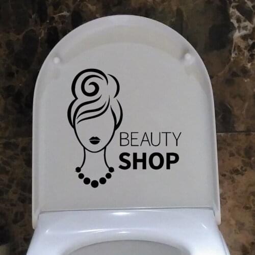 Beauty Shop Woman Home Decoration Accessories Wall Sticker Toilet Decal Vinyl 6WS0229