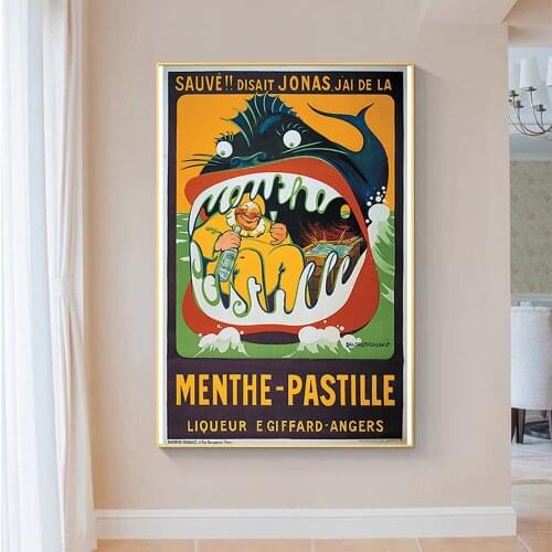 SP138 Silk Cloth Wall Poster MENTHE-PASTILLE LIQUEUR France Art Home Decoration Gift