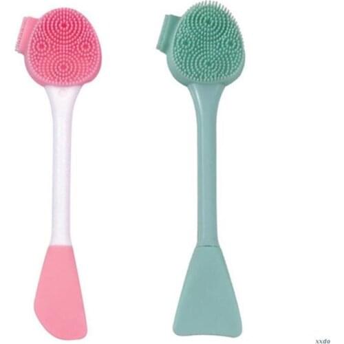 2pcs 4 in 1 Face Scrubber Nose Cleaning Cream Applicator Mask Collector Facial Exfoliator Cleansing Brush Great for Face Clean