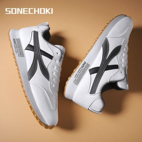 SONECHOKI Running Shoes Men Shock-Absorbant Support Sneakers Light Weight Walking Jogging Shoes Outdoor Lace-up Casual Trainer