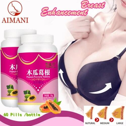 Breast Enhancement Fuller Firmer Pills Papaya Pueraria Capsule for Women Breast Growth Vaginal Skin Hair Health Supplement