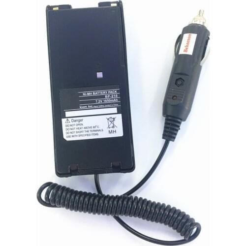 Input DC12 car charger eliminator for ICOM IC-V8 IC-V82 IC-A24 IC-A6 IC-F3G IC-F30 IC-F40 IC-F11 IC-F22 IC-F4G etc BP209 BP210N