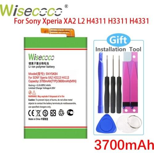 Wisecoco 3700mAh c Battery For SONY XA 2P XA2 P XA2P Mobile Phone In Stock Battery+Tracking Number