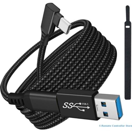 BX0E Fast Charging Cord Charger 3A Braided USB Link Cable Compatible with Quest 1/2 5GBPS Fast Data Transfer