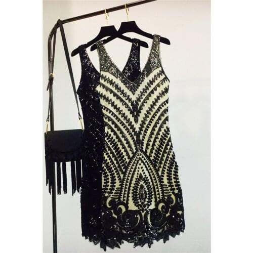 Amolapha Women Sequins Dress V Neck Backless Sexy Woman Night Club Dresses