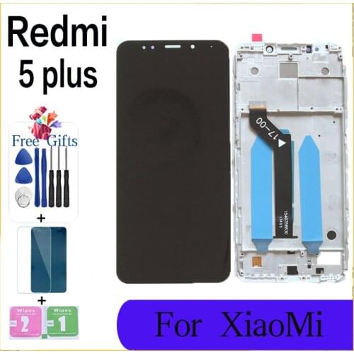 Best quality LCD Screen For Xiaomi Redmi 5 Plus Touch Screen LCD Display Digitizer Assembly Touch with Frame Replacement 5.99"