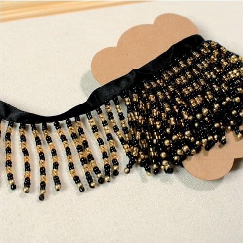 1meter beaded lace accessories tassel lace DIY clothing skirt headdress decoration