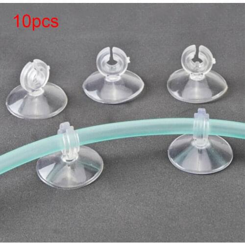10pcs/lot Aquarium Suction Cup Holder Accessories 4mm Plastic Transparent Cup Sucker for Fish Tank Air Pump Airline Tube Hose