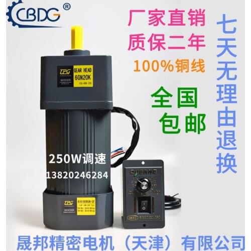 250W 220V AC gear speed/gear motor 6IK250RGN-CF motor