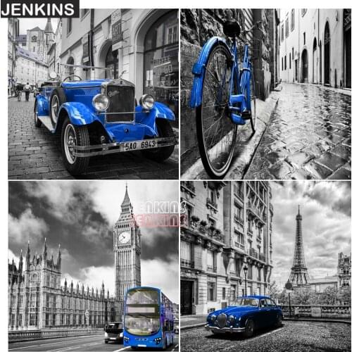 5D Full Square/Round Diamond Painting City Landscape Street Cross Stitch Kits Home Art Diamond Embroidery Car Mosaic Wall Decor