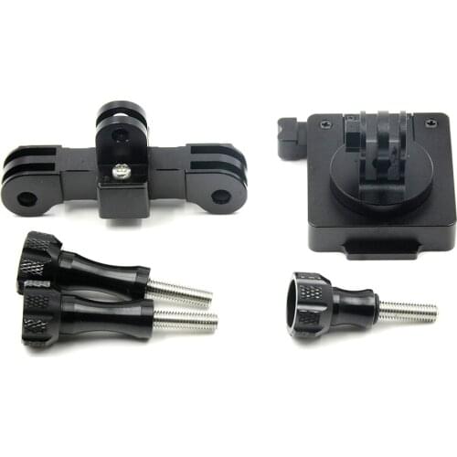 CNC Aluminum Bracket+ Multi Mount Adapter+Screws Helmet for Gopro7 6 5 3+ 4 /Xiaoyi/SJcam/Gitup Action Camera Accessories