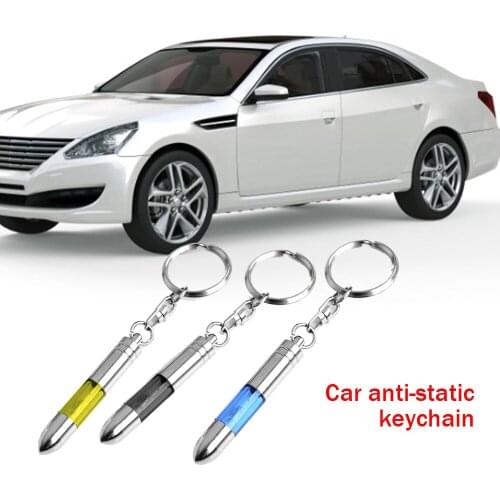 Car Anti Static Touch Pen Key Ring LED Emitter Auto Keychain Pendant Car Interior Gift For Men And Women