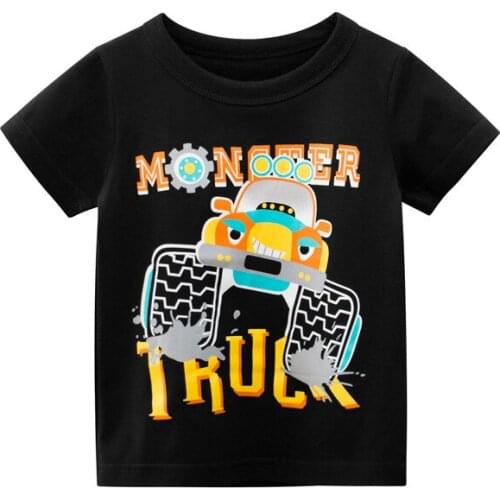 Summer Children T-shirts Kids Clothes Boys Short Sleeve Tops black Baby Tees Kid Cotton T Shirt Outfits 2-9Years