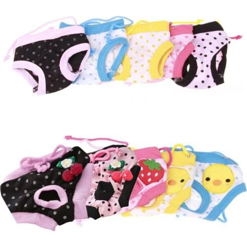 Dog Physiological Pants Pet Underwear Reusable Diaper Sanitary Female Small Dogs Shorts Panties Menstruation Underwear Briefs D