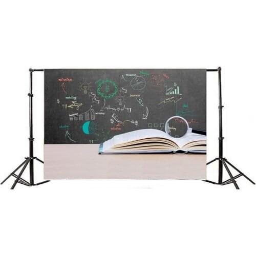 Photography Backdrop Back to School Balckboard Books