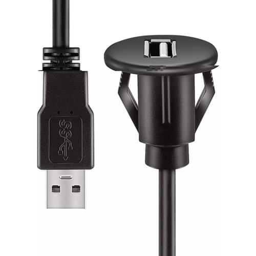 USB 2.0 panel car dashboard USB extension cable with bracket copper car U disk mobile phone charging recorder