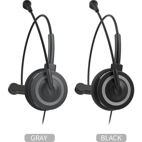 Lightweight USB Headset Wired Headphone with Microphone Ultra Comfort Clearer Voice for School Classroom Call Center Gaming