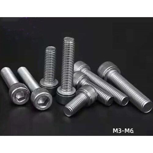 [M3 / M4 / M5 / M6] 304 Stainless Steel Hexagon Socket Head Screw Bolt, Hexagon Head DN912
