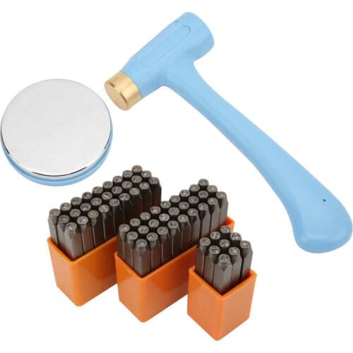 Metal Letter Punch Chrome Plated Metal Stamping Kit for Jewelry Making