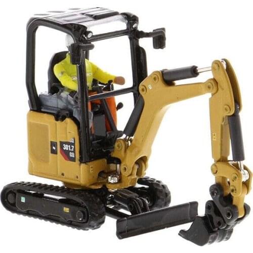 DM 1/50 Scale Mini Hydraulic Excavator 301.7 CR with Work Tools 85597 Model Collectible Diecast for Kids Fans Holiday Gifts