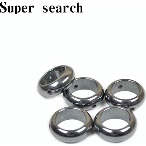 Natural Gallstone Circle black stone loose beads Hematite 10/12mm Fit Jewelry DIY making bracelet necklace earring