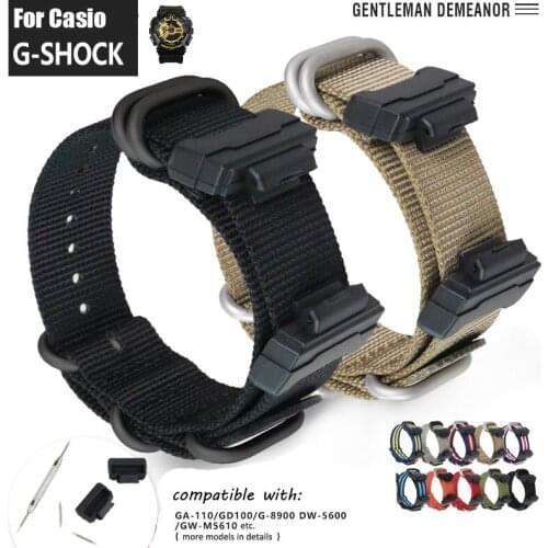 For Casio G-SHOCK Nylon Watch Strap Sports Fabric Wristband Bracelet For Casio GSHOCK GD GA G GW DW GLS 5600 110 Watch Bands