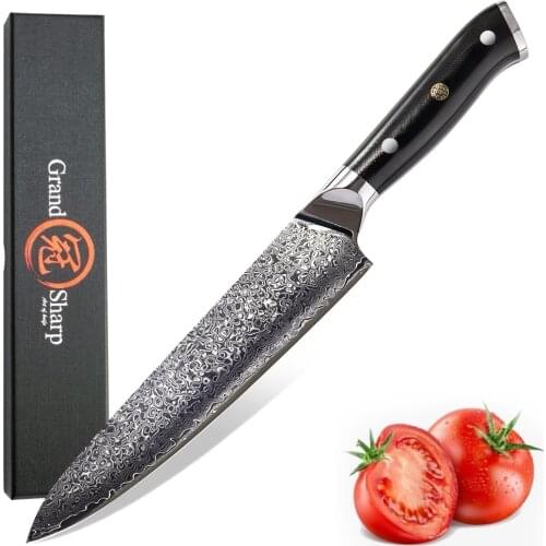 GRANDSHARP 8 Inch Professional Chef Knife 67 Layers Japanese Damascus Stainless Steel VG-10 Damascus Kitchen knives cooking tool