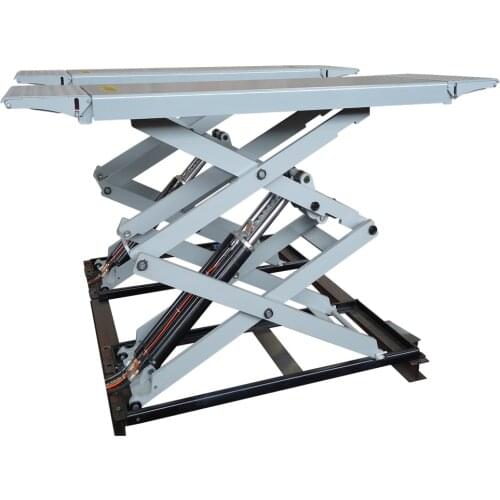 3 Tons Scissor Car Lift With Automatically Pneumatic Lock and Rubber Pads for Protection 3000kg