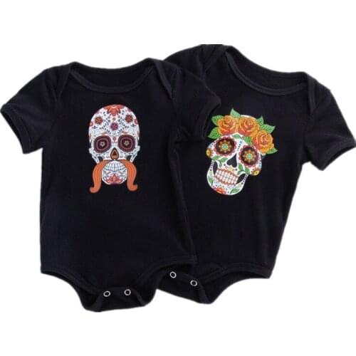 Infant Baby Clothes Halloween Pumpkin Print Cotton Jumpsuit Newborn Boy Girl Skeleton Funny Romper Halloween Custumes D0920