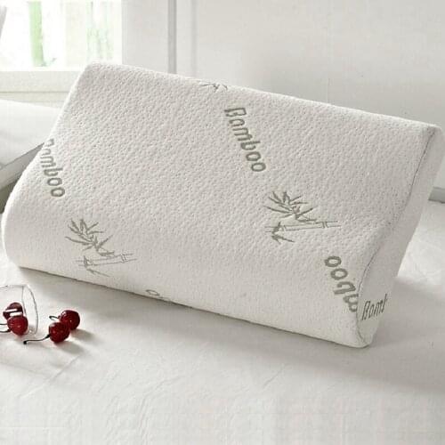Slow Rebound Bamboo Fiber Pillow Memory Foam Pillows Healthy Breathable Pillow Orthopedic Neck Fatigue Relief Sleeping