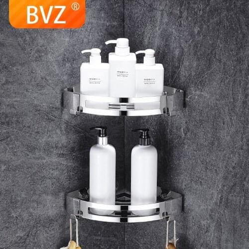 BVZ Bathroom Shelf stainless steel bathroom Accessories shower basket corner Shelves Kitchen storage Bath Shampoo Holder