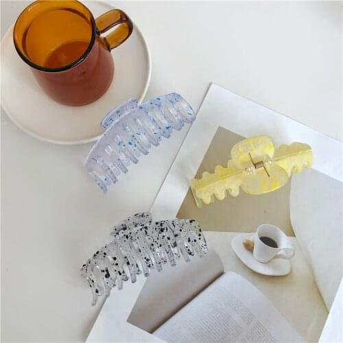 Simple Temperament New Transparent Hair Claw Clip Multi Waterproof Hair Accessories