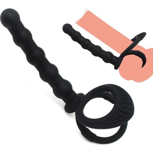 Silicone Wearable Anal Plug Sex Toys for Men Butt Plug G-spot Stimulate Anus Beads Prostate Massage