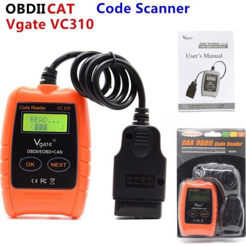 10PCS High Quality And Low Price Promotion OBDII OBD2 Vgate VC310 Code Scanner Code Reader Error Scanner Car Diagonstic Tool