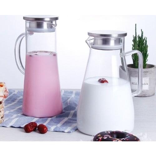 Glass cold kettle household large-capacity cold kettle cold boiling kettle explosion-proof glass juice jug hotel tea kettle