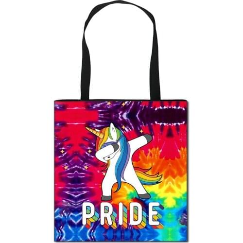 Pride LGBT Handbag Women Lady Shopping Bag Student Boys Girls High Capacity Travel Storage Bags Foldable Shoulder Bag