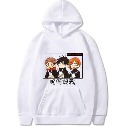 Unisex Hoodie Long Sleeve Loose Sports Casual Top Jujutsu Kaisen Hoodie Cute