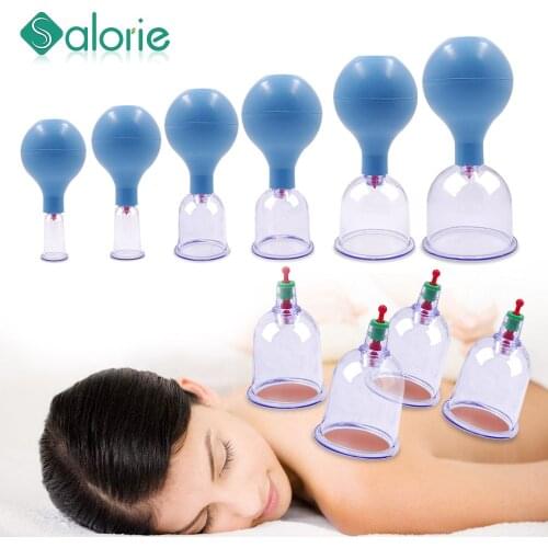 Vacuum Cupping Cans Chinese Suction Family Body Massage tool Helper Rheumatism Therapy Pain Relief Health Care For Back Neck
