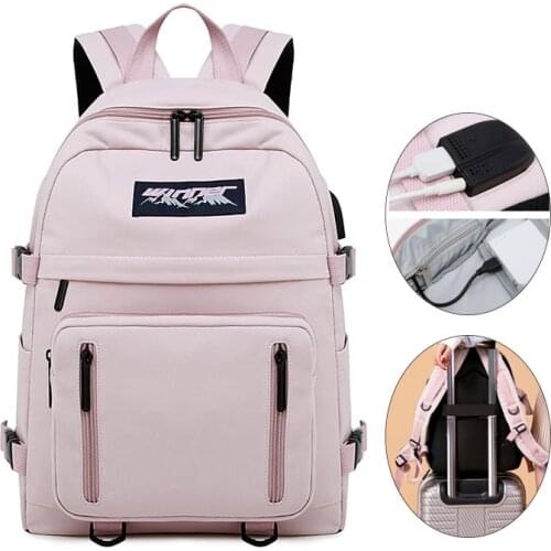 2020 New Waterproof Backpack Women Young Bag Teenagers Men Women Student School USB Bags Travel Shoulder Laptop Bag
