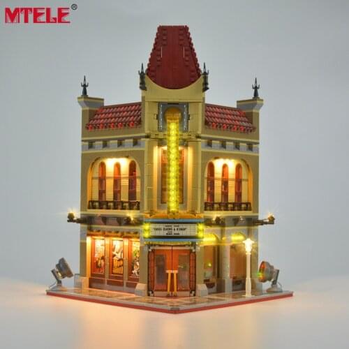 MTELE LED Light Kit for 10232 Creator City Street Palace Cinema ( Not Include the Building Blocks Model )