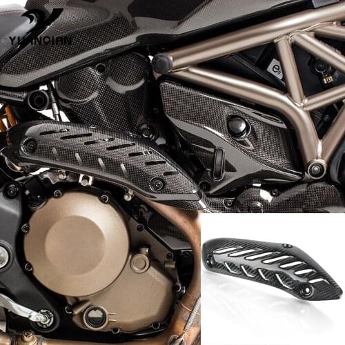 Motorcycle Muffler Pipe Exhaust Heat Shield Cover Guard Muffler Covers Protector For Ducati Monster 821 1200 2014-2017 2016 2015