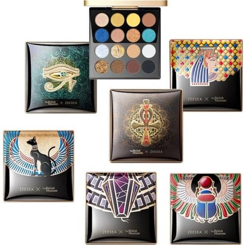 ZEESEA 16 Colors Egypt Eyeshadow Palette Holographic Shiny Matte Glitter Pigment Eye Shadow Pallete