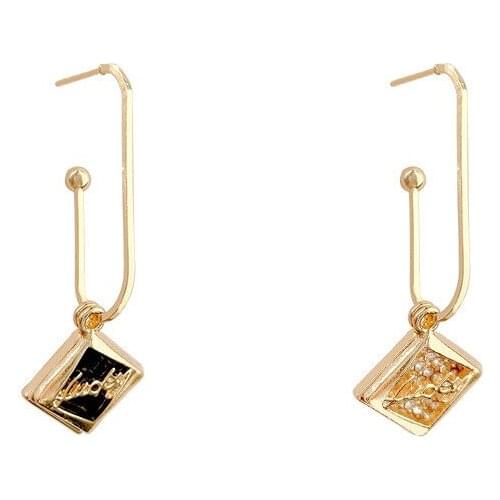 POTCET Korea 2021 Fashion Trend Ladies Square Temperament Simple Earrings Geometric Trend Retro Earrings Jewelry Free Shipping