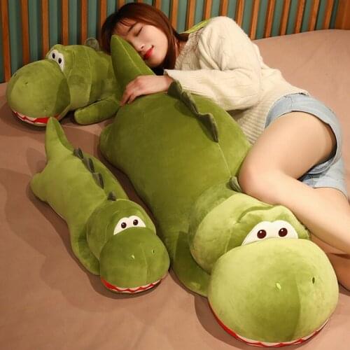 1pc 50-90cm Cartoon Huge Size Lying Crocodile Plush Toys Cute Animal Dolls Pillow for Children Girls Stuffed Toy Birthday Gifts