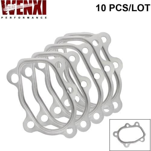 10PCS/LOT For T25 T28 GT25 GT28 Turbocharger Gasket fitting FOR Turbo GT25 5 Bolt WX4810