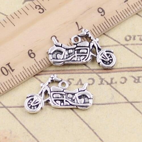 10pcs Charms Motorcycle Scooter Autocycle 14x25mm Tibetan Silver Color Pendants Antique Jewelry Making DIY Handmade Craft