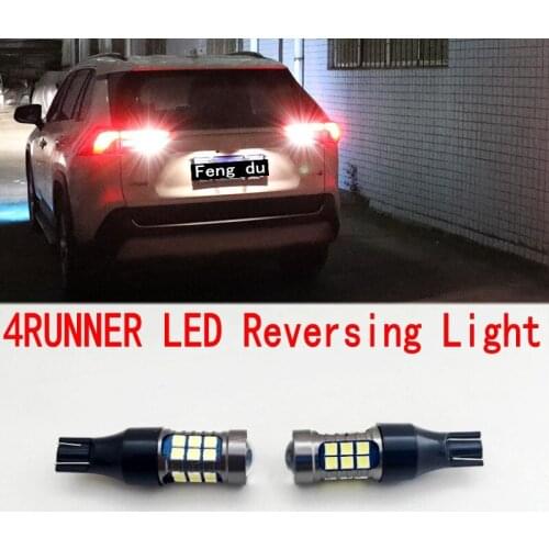 2pcs For 2008-2021 Toyota 4RUNNER Reversing Light High Bright LED Car Auxiliary Bulbs Back wave light W16W T15