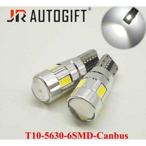 200x car accessories Car Auto LED T10 Canbus 194 W5W 6 SMD 5630 LED Light Bulb No Error LED Light Parking T10 LED Car Side Light