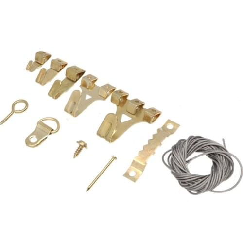 250Pc Picture Hanging Kit Sawtooth Hanger Screws Wall Mounted Picture Frame Hook
