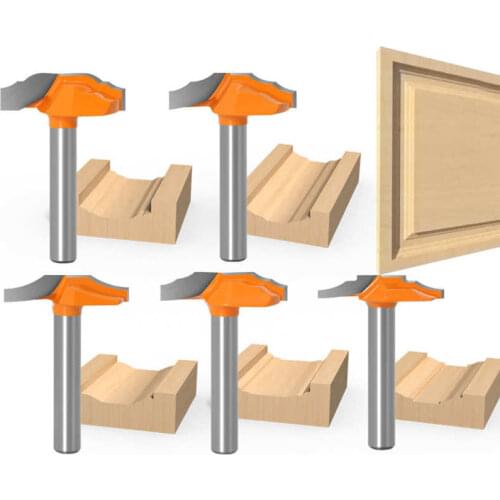 5Pcs 1/4 Shank Router Bit For Cabinet Door Woodworking Cutter Tools Milling Cutter Strong And Durable